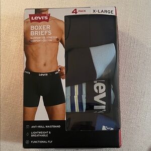 NEW Levi's Boxer Briefs 4-Pack  Sz XL
